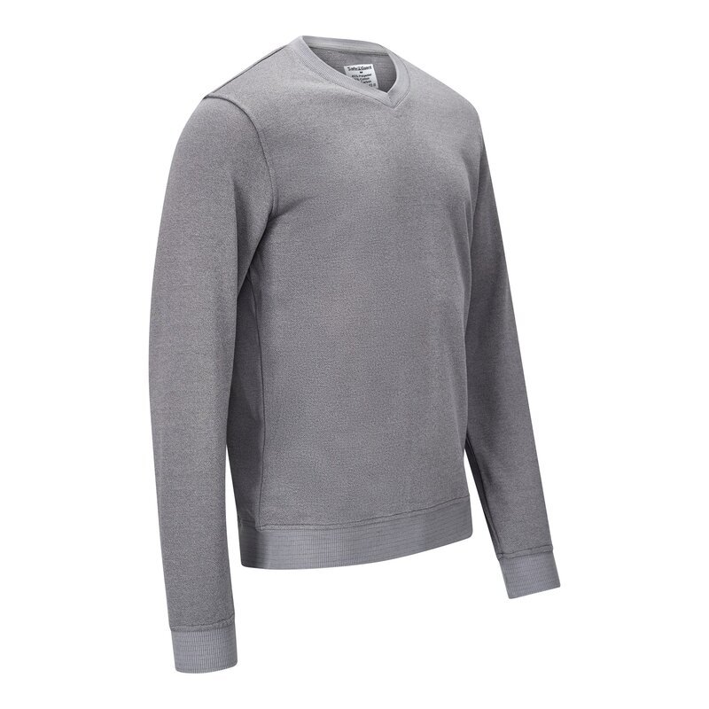 Felpa ESD 300 g/m², scollo a V, grigia